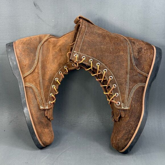 Men’s Sebago Docksides Brown Leather Emo Boots Size 9